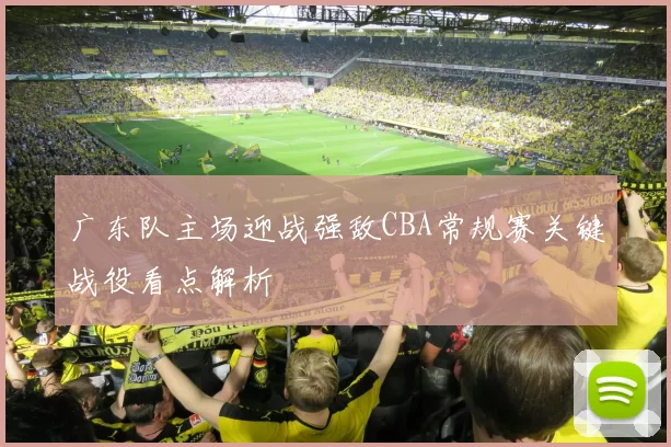 广东队主场迎战强敌CBA常规赛关键战役看点解析